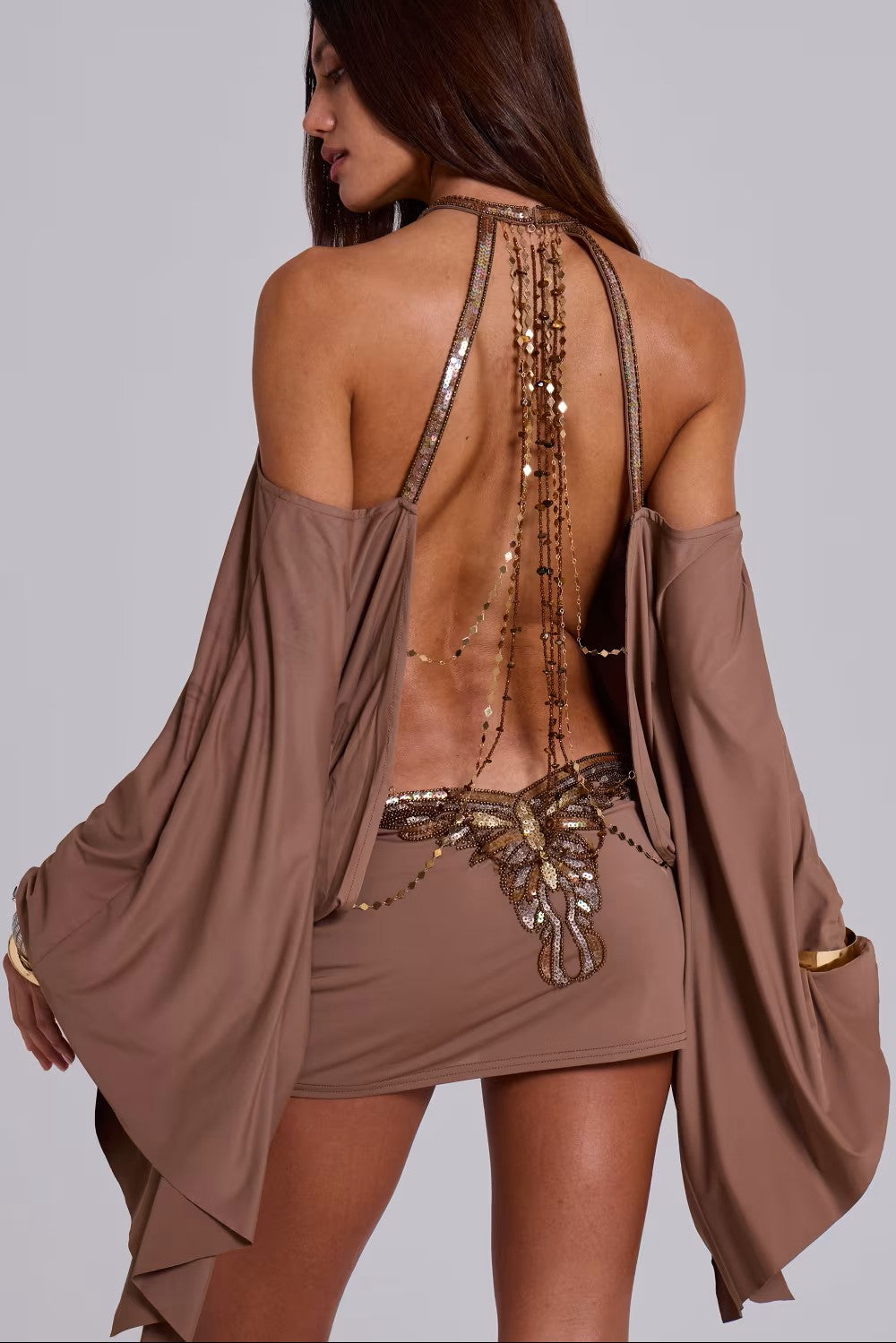 Zeranoir | Embellished Butterfly Mini Dress