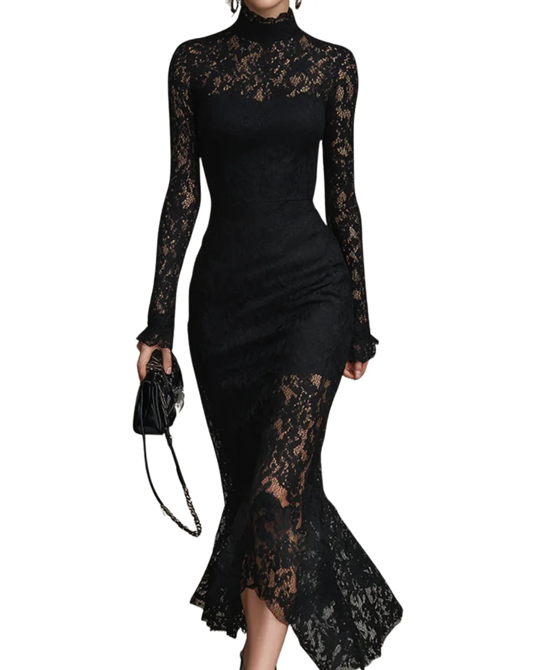 Zeranoir | Black Lace Maxi Dress