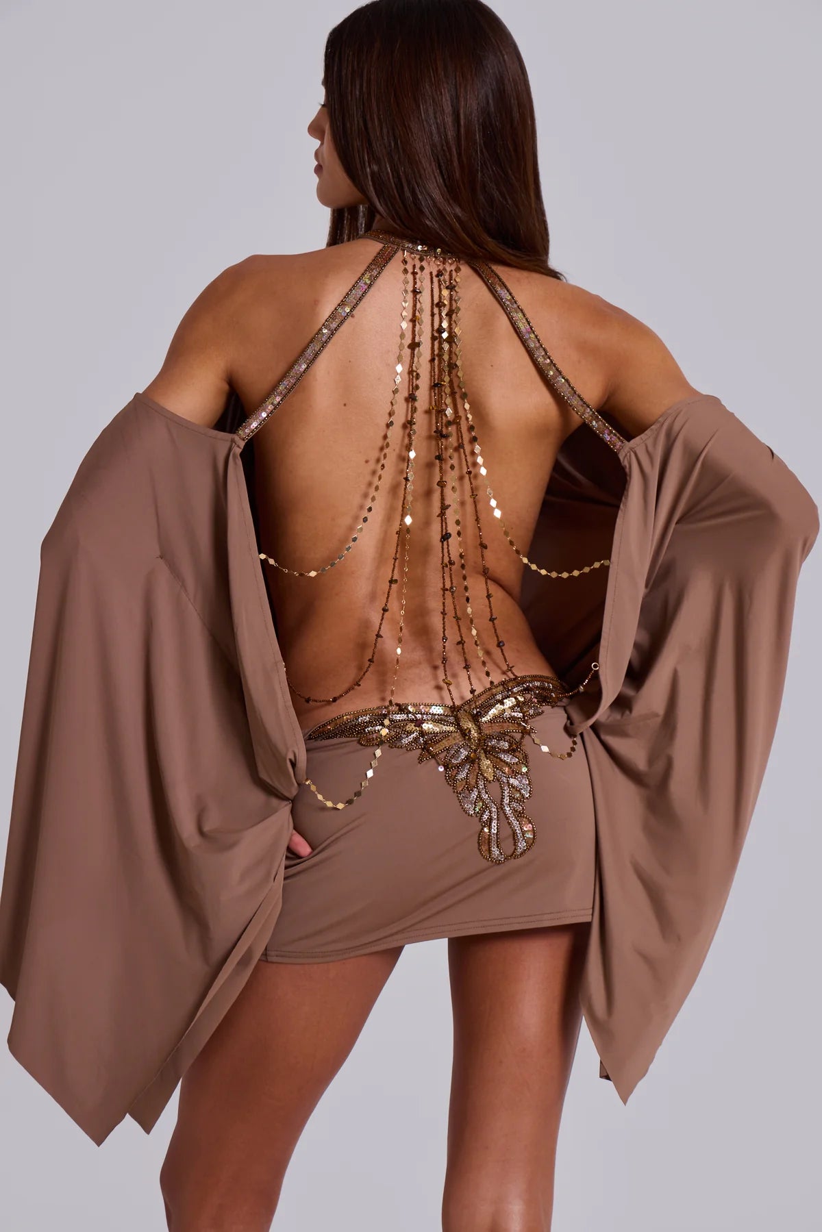 Zeranoir | Embellished Butterfly Mini Dress